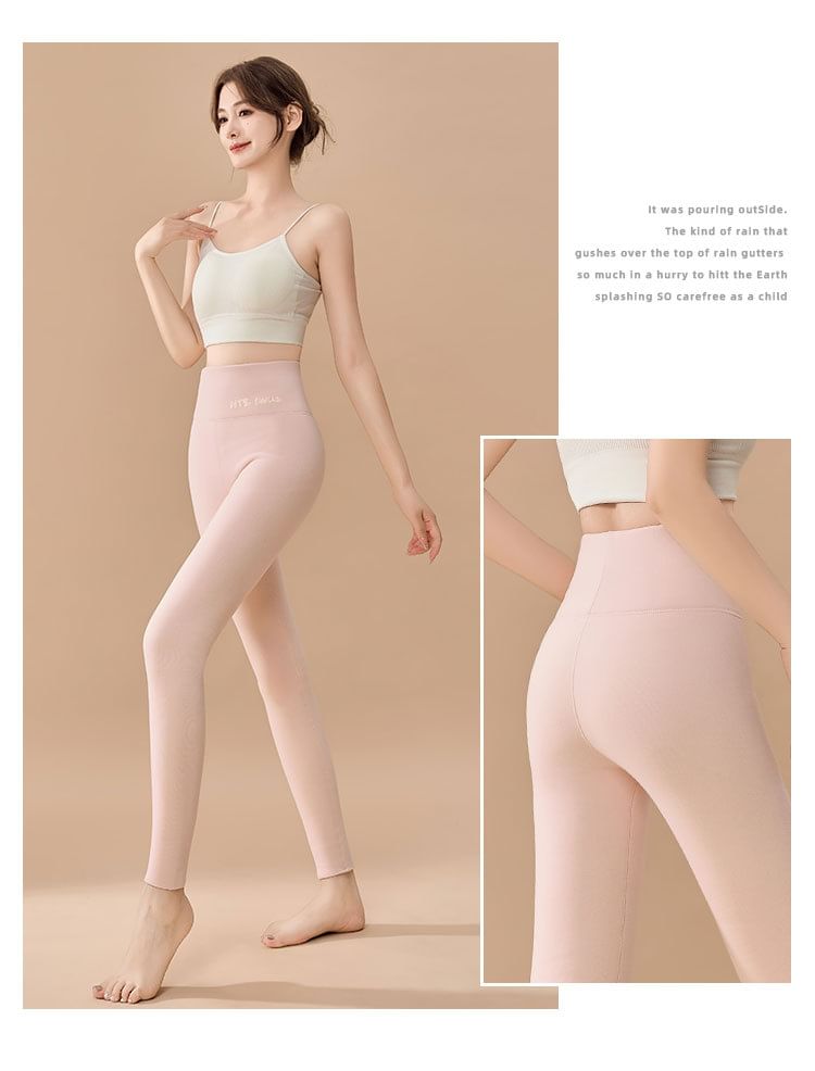 Enpheriado - Legging met hoge taille en geborduurde letters en fleecevoering