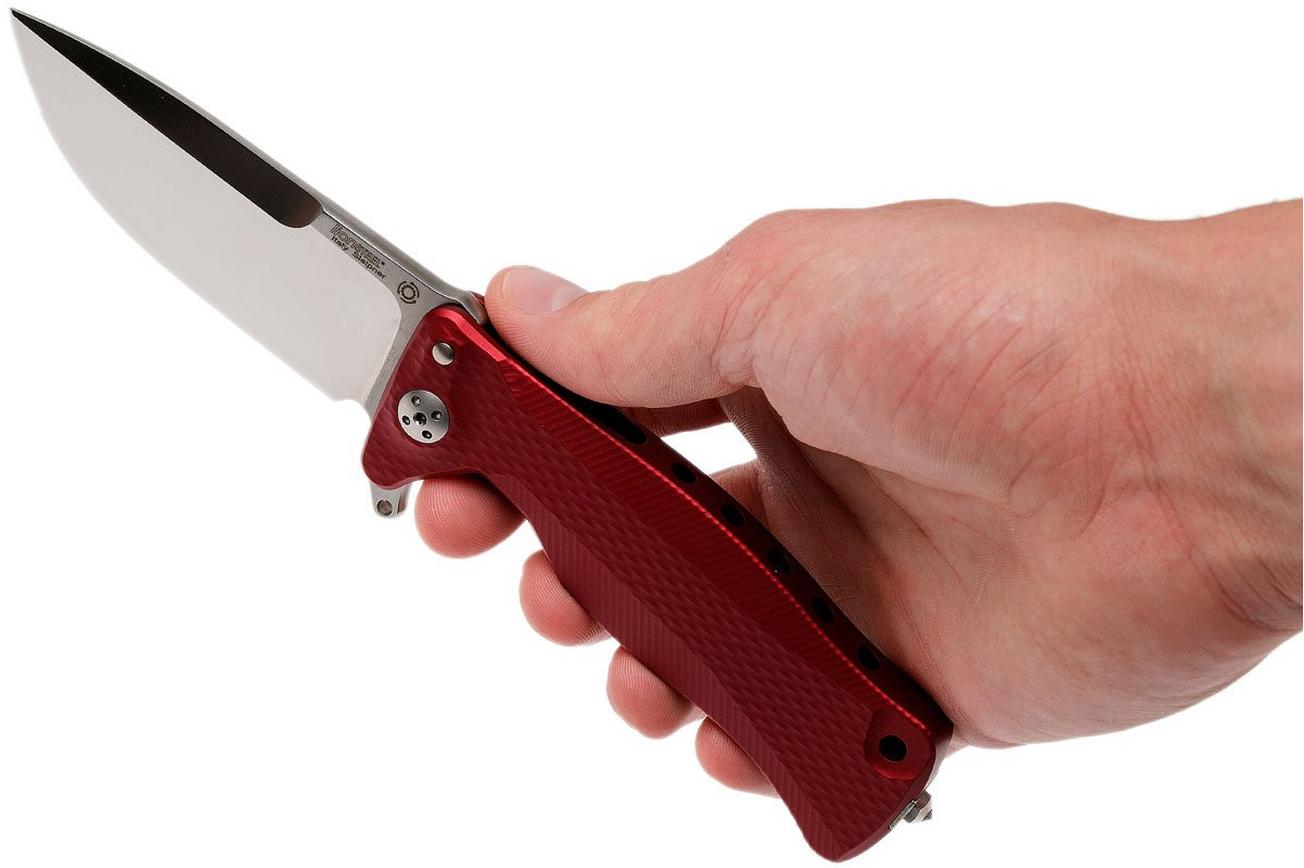 LionSteel SR11 Aluminum Red, satin blade, SR11 A RS zakmes