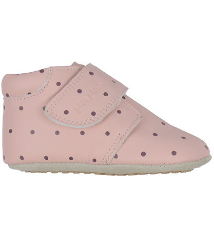 Pom Pom Leder-Krabbelschuhe - Anfänger Klettband Print - Dusty R