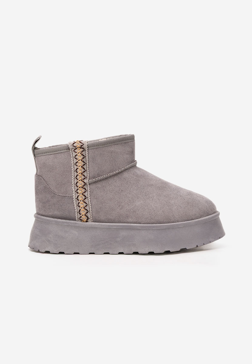Bottines à plateforme grise Kristin