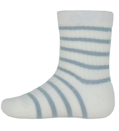 MP Socken - Bambus - Calla - Dusty Blue m. Streifen