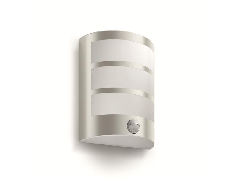 Philips myGarden Wandleuchte Python, 600 lm, Edelstahl   Be LED-Wandleuchte für den Aussenbereich, 1x 6 W