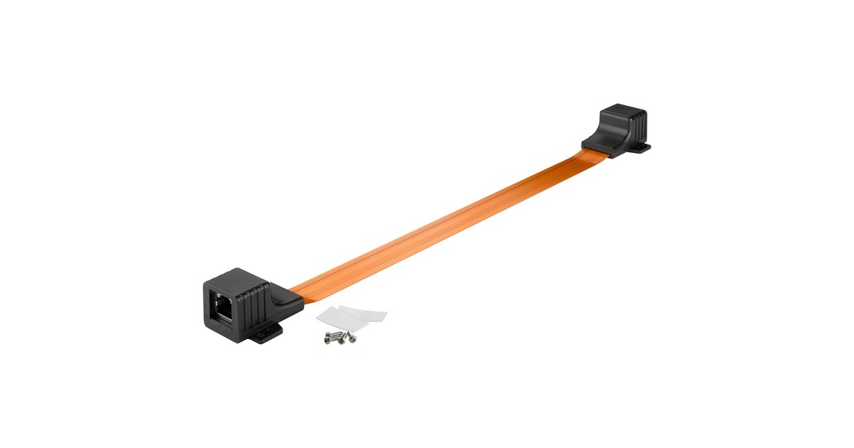 goobayUltra-Slim RJ-45 kabel  (Zwart/koper, 0,25 meter)