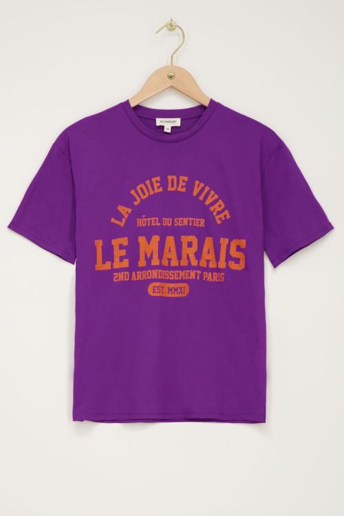 Paars T-shirt Le Marais
