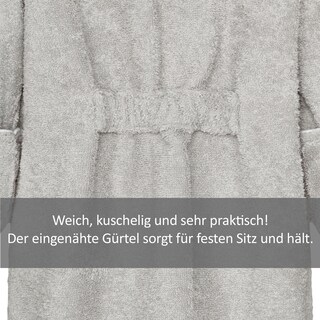 Smithy Bademantel WOLKE 86/92 grau