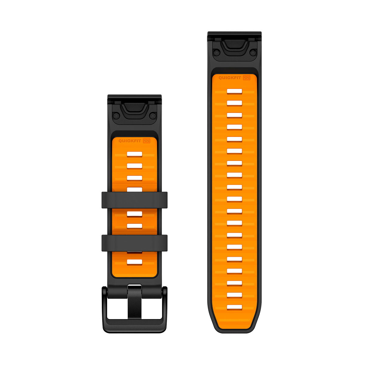 Garmin QuickFit 22mm silikone urrem (Graphite / Spark Orange)