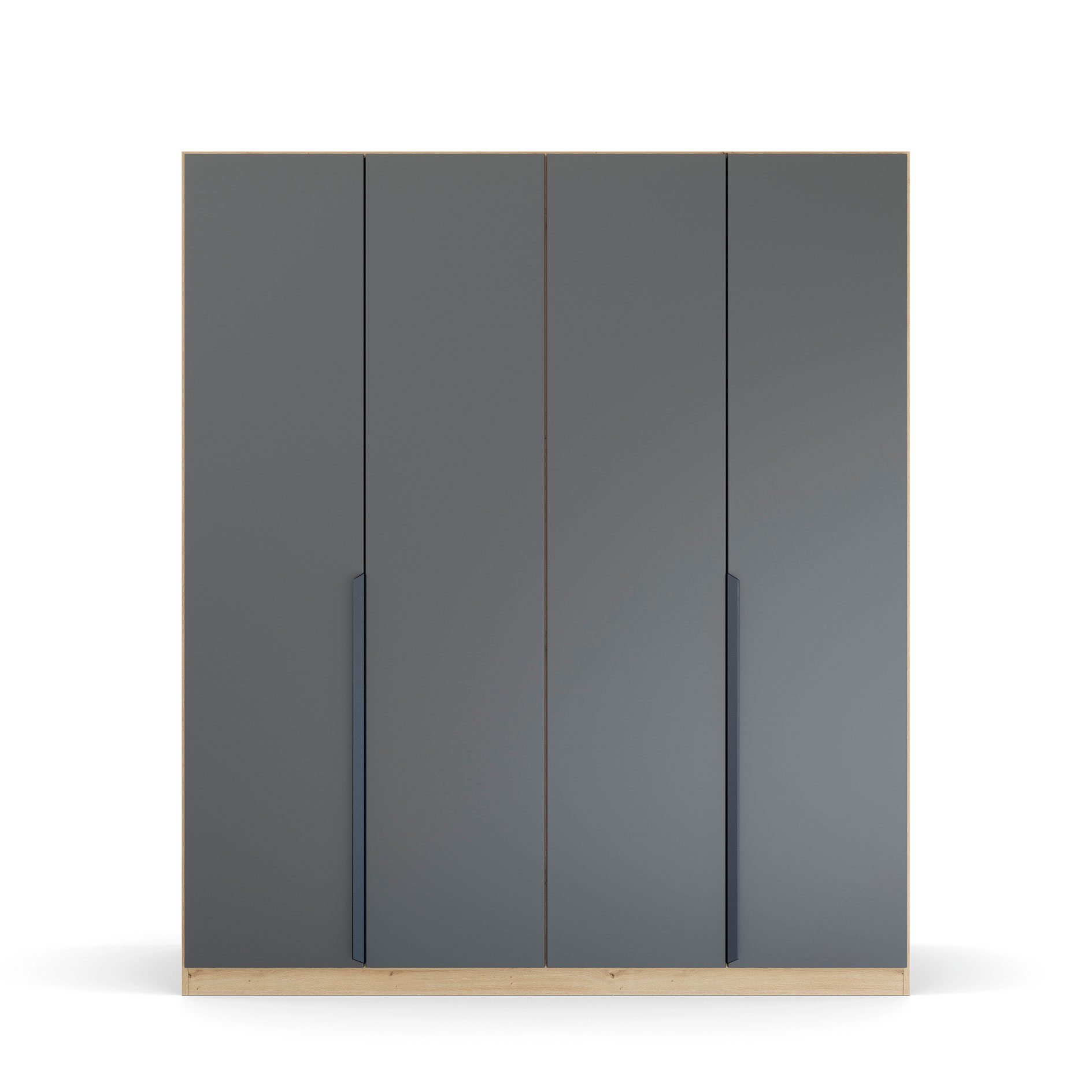 Drehtürenschrank - grau-Artisan Eiche - 4 Türen - 181 cm