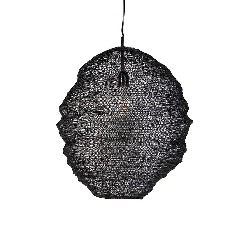 Oosterse hanglamp zwart - Nidum Gran