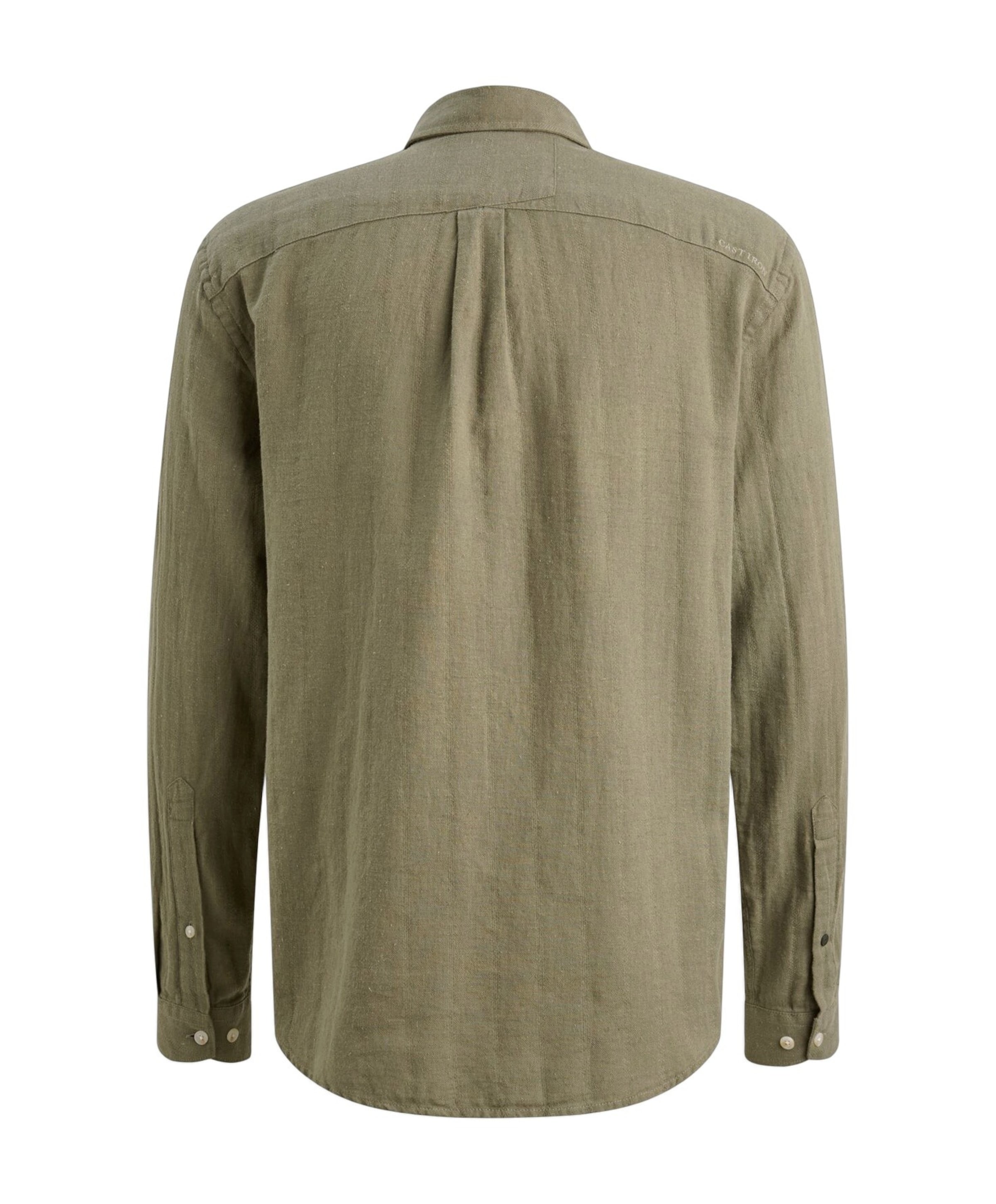 Cast Iron Heren overhemd lange mouw groen