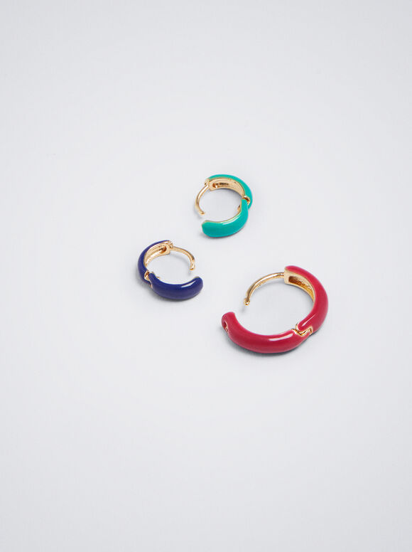Conjunto De Aros Esmalte - Multicor