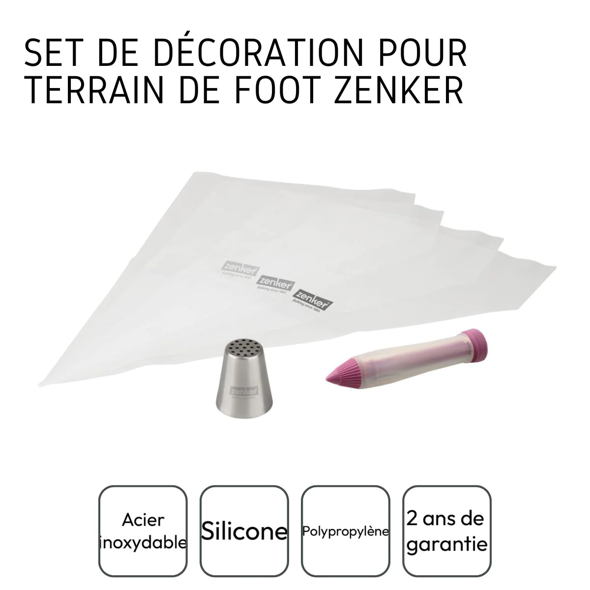 Set de poches à douilles, douille et stylo de décoration pour gâteaux