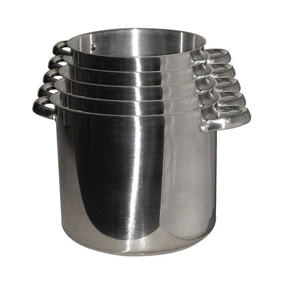 Lot de 5 Traiteurs inox + couvercles verre 24/26/28/30/32 cm Baumalu
