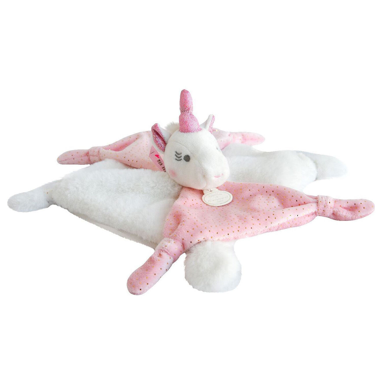 Doudou et Compagnie Doudou Lucie la Licorne blanc/rose - 22x5 cm