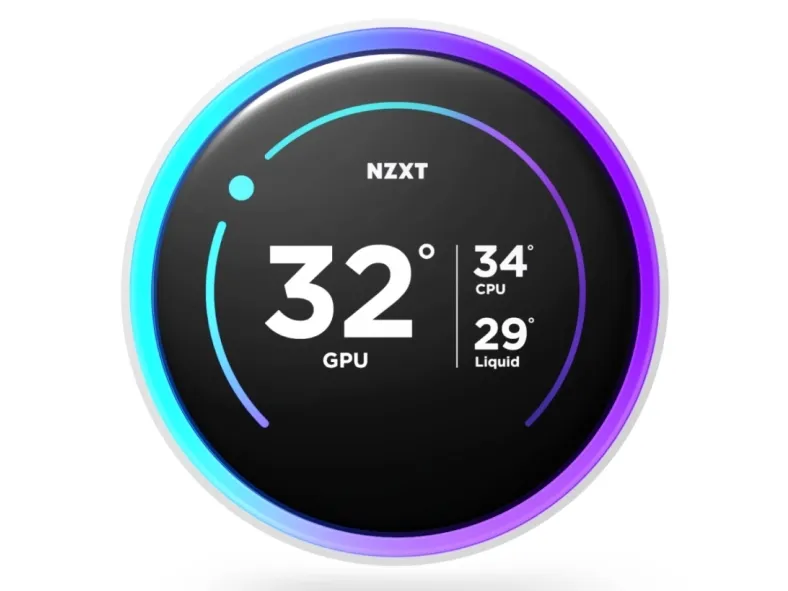 NZXT Kraken Elite 360 RGB - Processors flydende kølesystem - med LCD-display - Radiatorstørrelse: 360 mm - (for: LGA1851, LGA1700, LGA1200, LGA115x Socket, AM4, AM5) - kobber - 120 mm - hvidmatteret