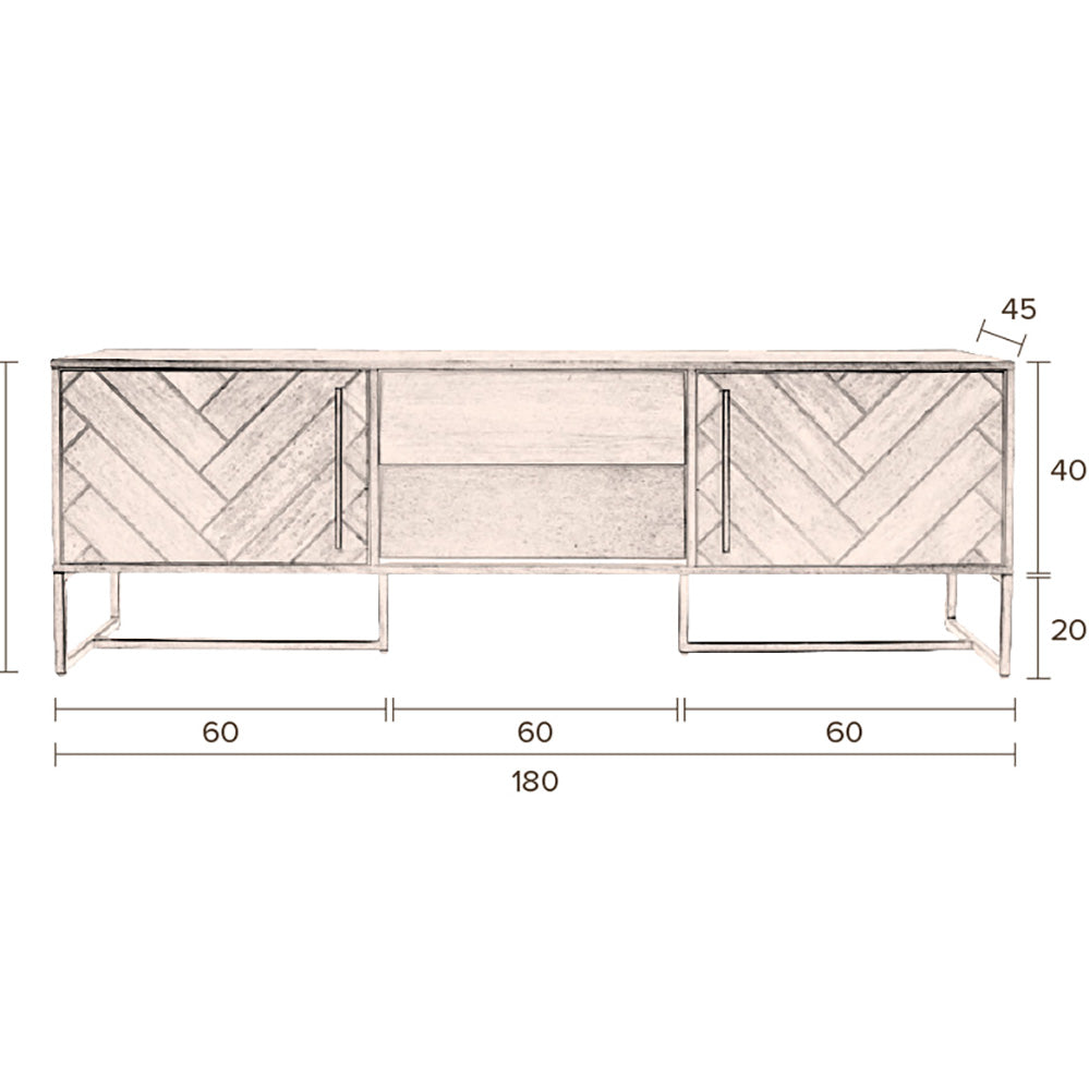 Dutchbone Class Dressoir Laag Eikenhout Bruin