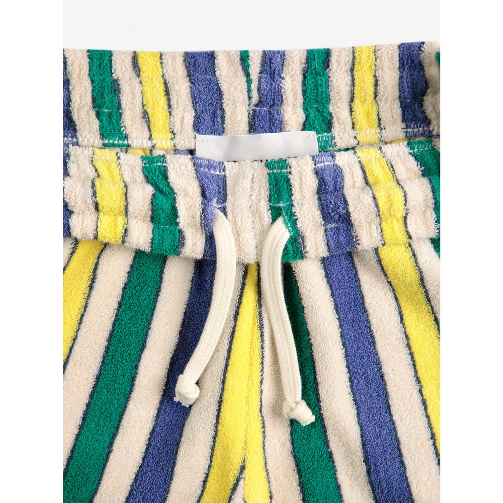 Køb Bobo Choses Offwhite Multicolor Stripes Terry Cloth Bermuda Shorts