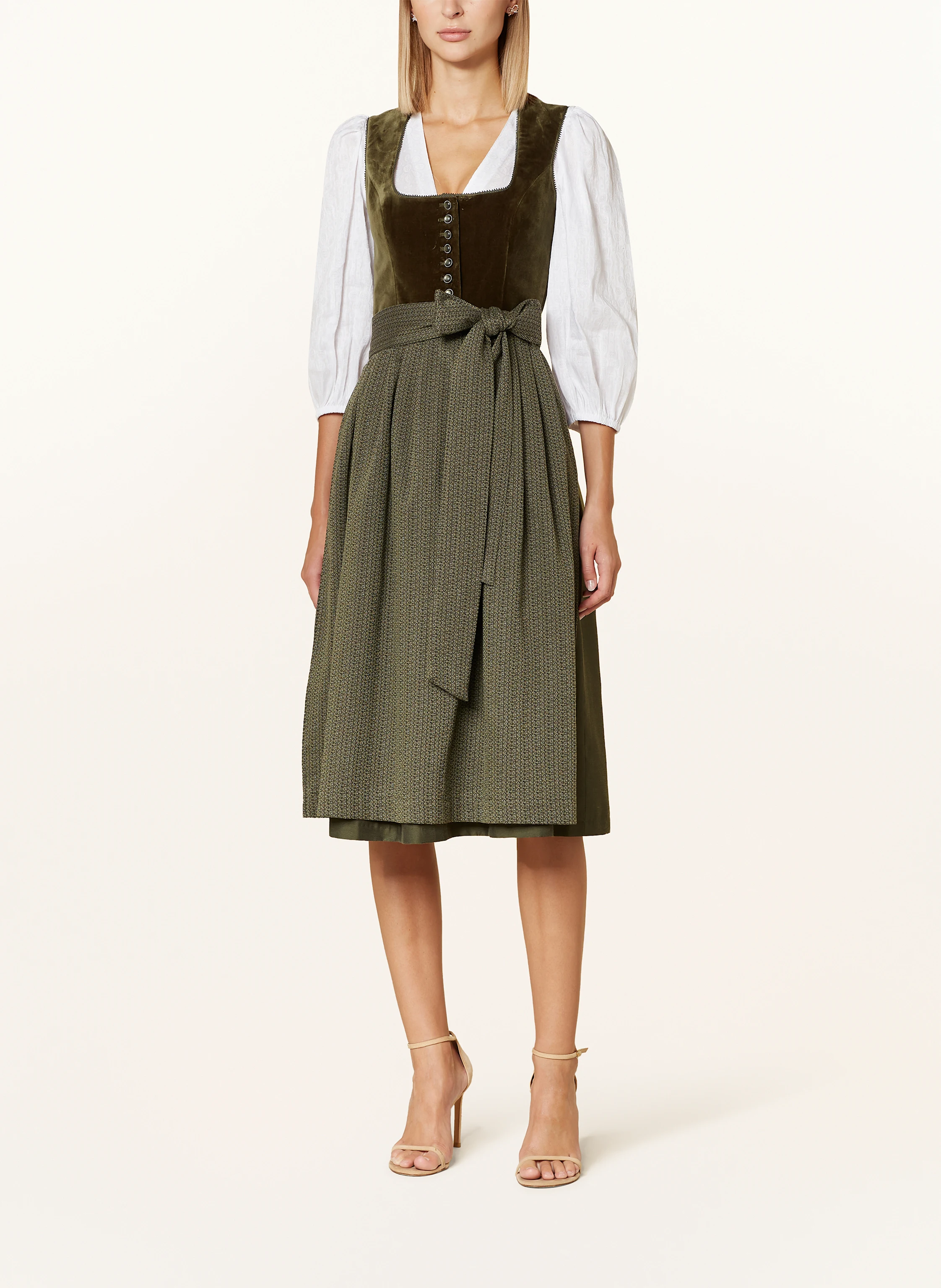 Heimatglück Tracht Dirndlbluse VIVI mit Leinen