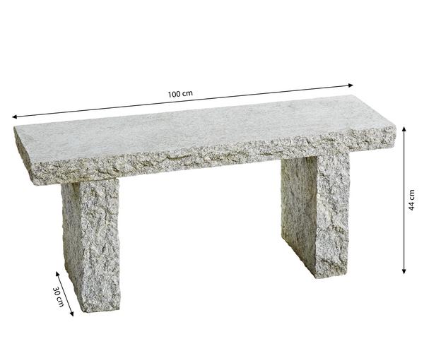 Dehner Granit-Gartenbank, 2-Sitzer