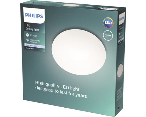LED plafondlamp 20W 2350 lm 4000K Ø 38 cm suède wit