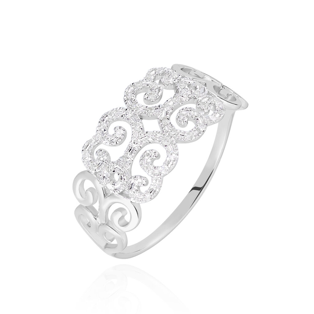 Bague Arabesque Or Blanc Diamant