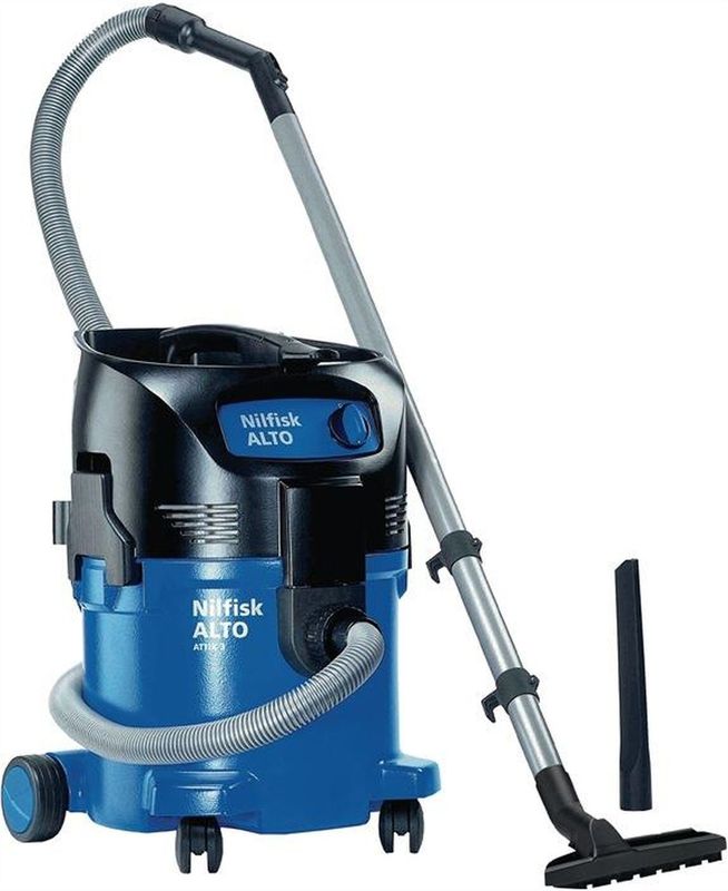 Nilfisk - Attix 30-01 - Stofzuiger - Blauw - Met Zak - Voor Nat en Droog Zuigen