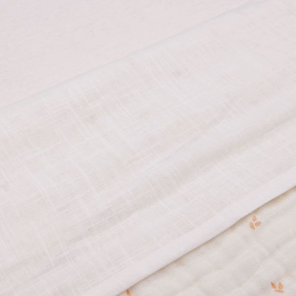 Jollein Slub Wieglaken - 75 x 100 cm - Ivory