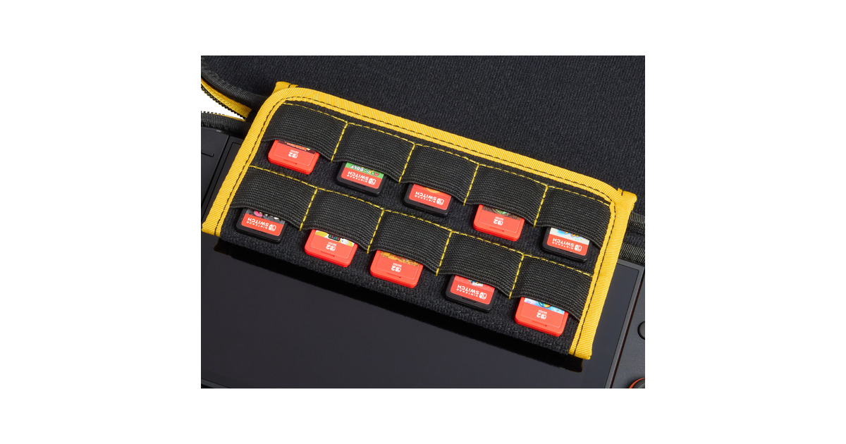 PowerADunne beschermhoes voor Nintendo Switch 2 - Pikachu-storm tas  (Zwart/geel)