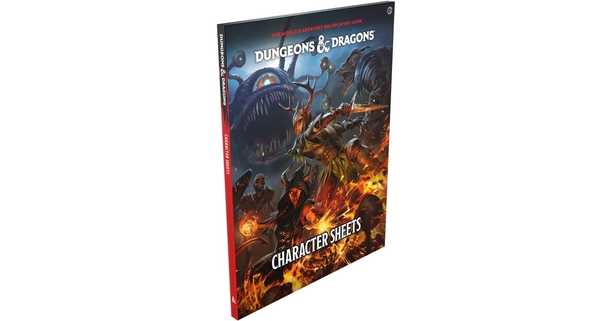 AsmodeeDungeons & Dragons 5.0 - Characters Sheets 2024 boek  (Engels, 2+ spelers, vanaf 12 jaar)