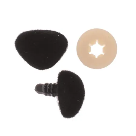 Glorex Sicherheitsnase Samt, schwarz, 15mm, 1 Stück
