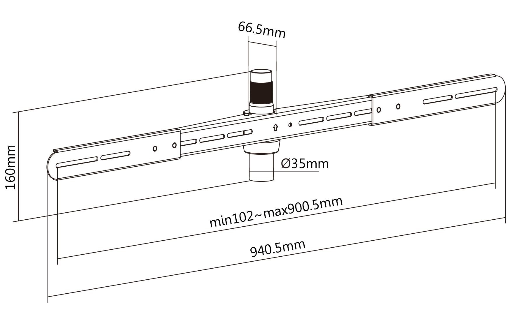 Soundbar Halterung My Wall HZ16 WeissSoundbar-Halterung für Staffelei / Bodenstativ passendes Zubehör für HT 20 L / HT 21 L