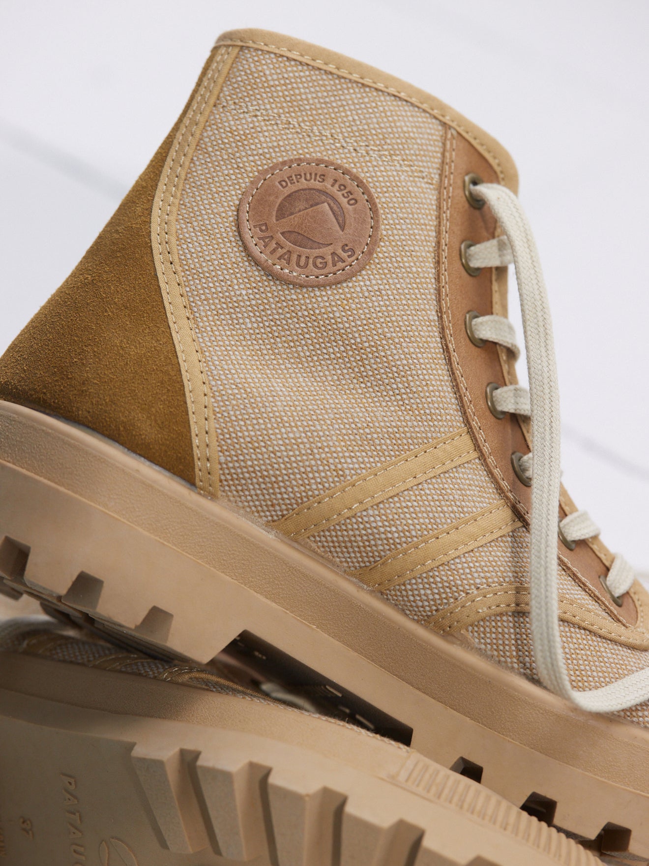 Baskets Authentique Mid Pataugas en toile coton bio