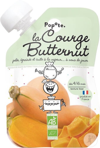 Popote Gourde Courge Butternut Dès 4/6 Mois Bio 120g