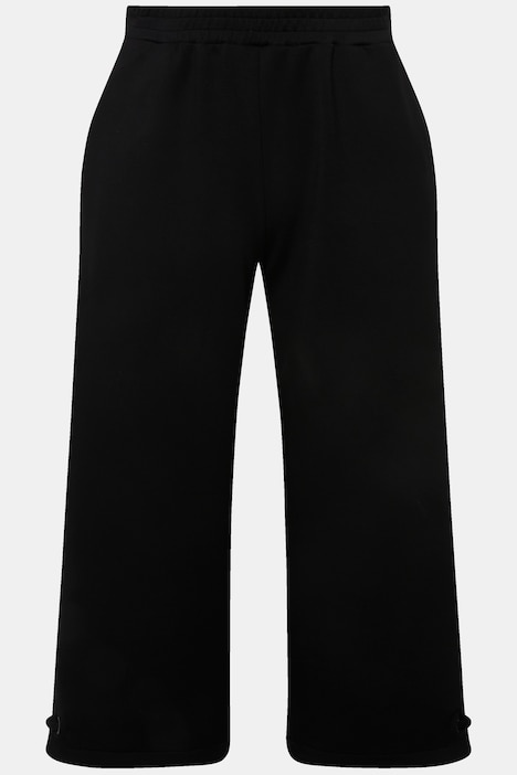 Jersey-Culotte, weites Bein, wadenlang, Elastikbund