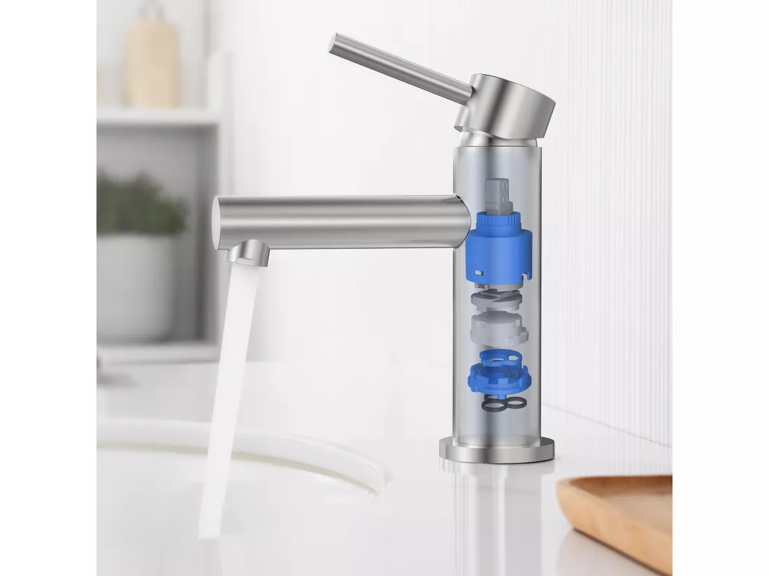 Cecipa max mitigeur de lavabo robinet de salle de bains robinetterie de lavabo en acier inoxydable Brossé,EU Modèle