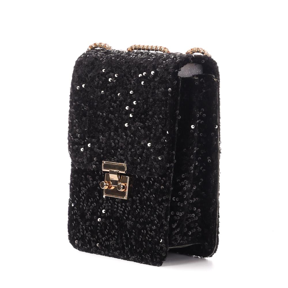 Stella Green Sac Bandoulière Sequins Noir Stella Green Telephone