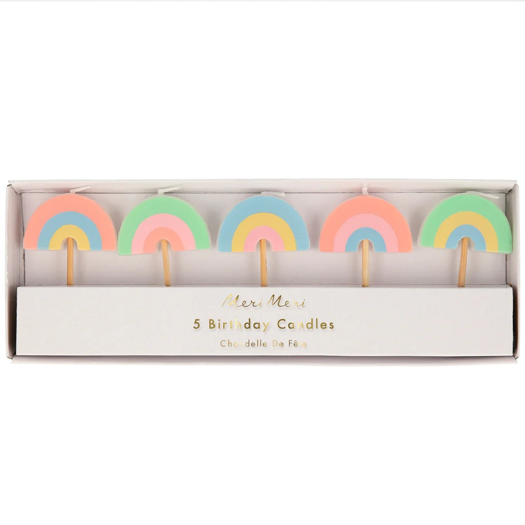 Meri meri feestkaarsjes regenboog - 5st