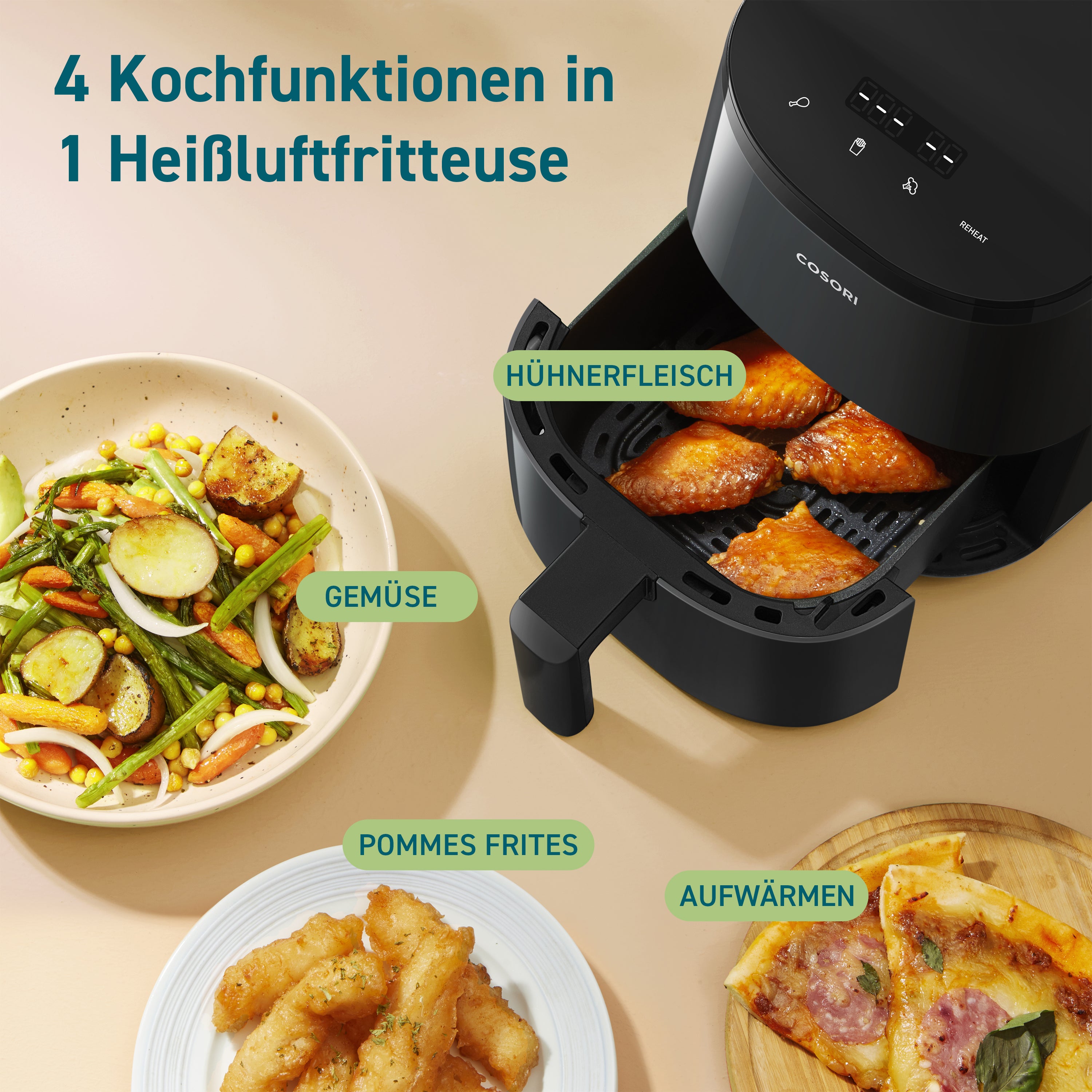 COSORI 2-Liter Mini Heißluftfritteuse