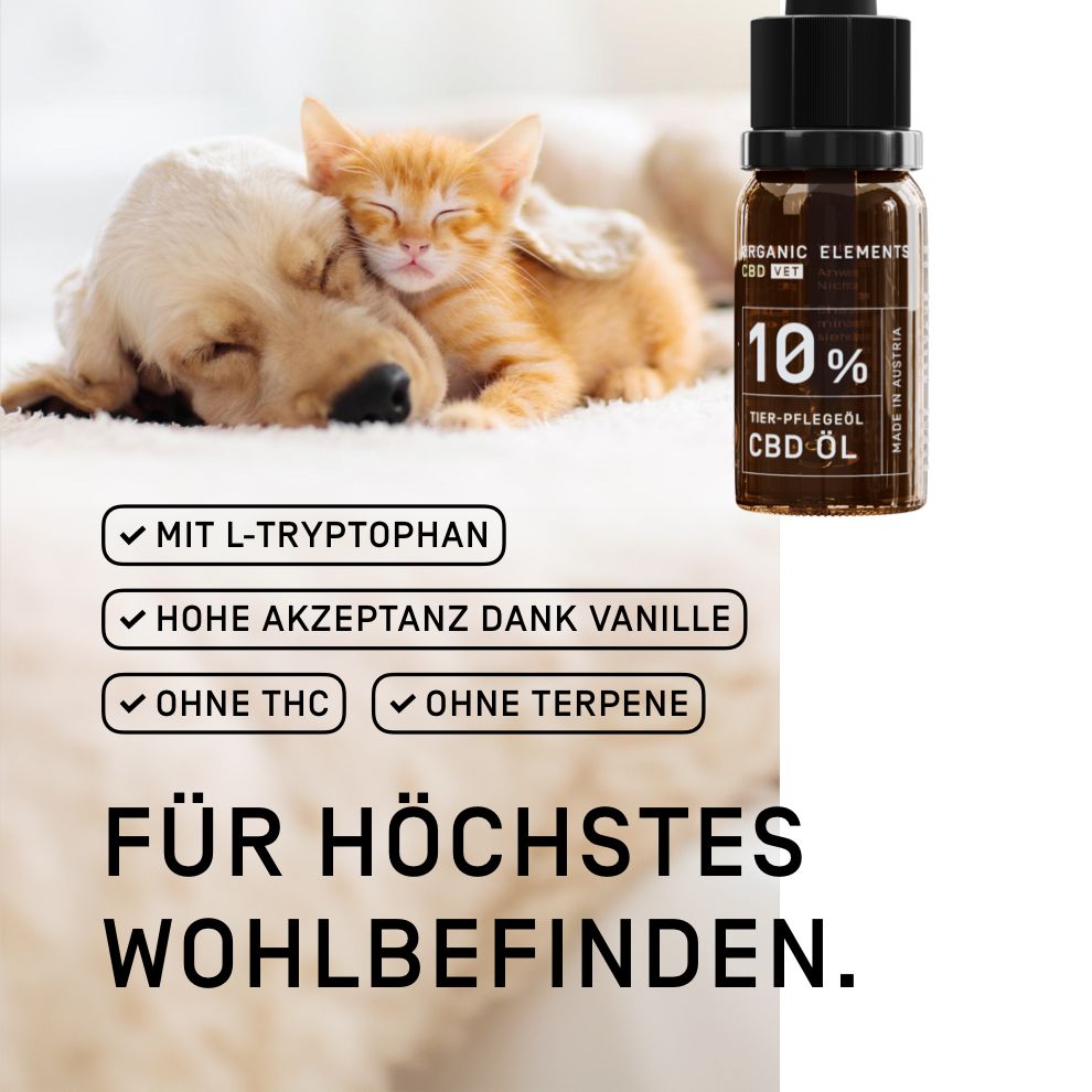 ORGANIC ELEMENTS CBD-Öl für Hunde & Katzen 10%