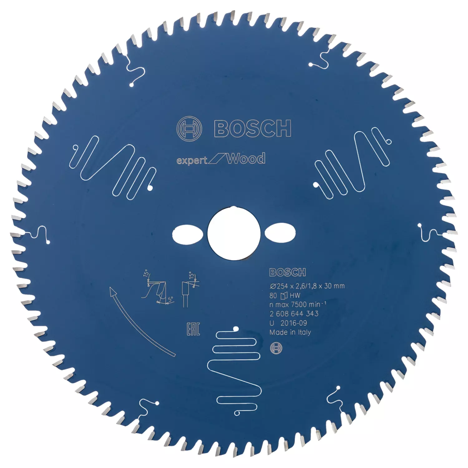 Bosch 2608644343 Cirkelzaagblad Expert - 254 x 30 x 80T - Carbide
