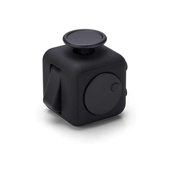 (3x3cm) Fidget Cube Anti Stress Spielzeug Würfel mit 6 Funktionen - Schwarz