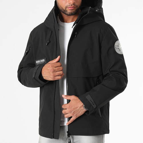 Veste Zippée Capuche Filton Noir