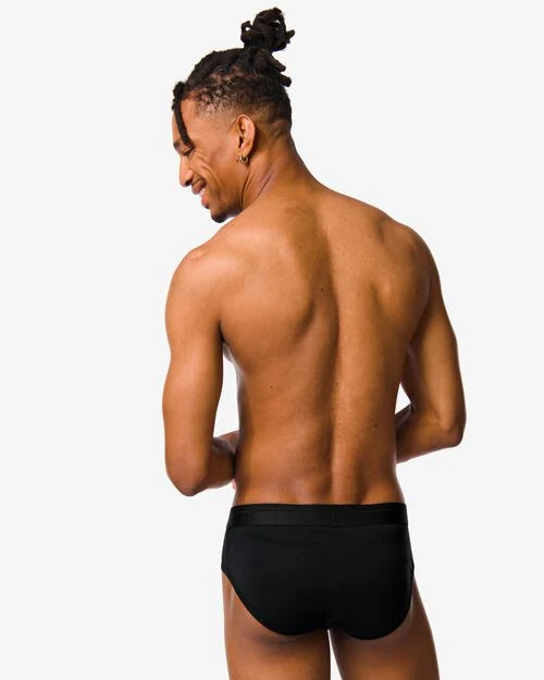 2 slips homme coton real lasting noir
