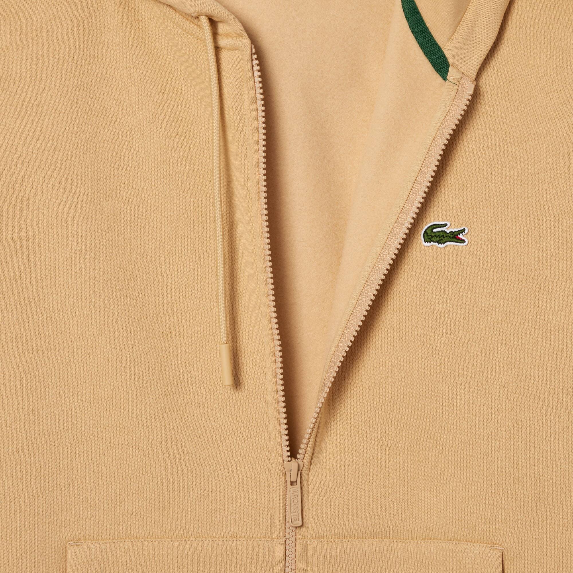 HERREN LACOSTE SWEAT-JACKE MIT KÄNGURUTASCHE AUS FLEECE Sweatshirts - Beige - Lacoste - Herren