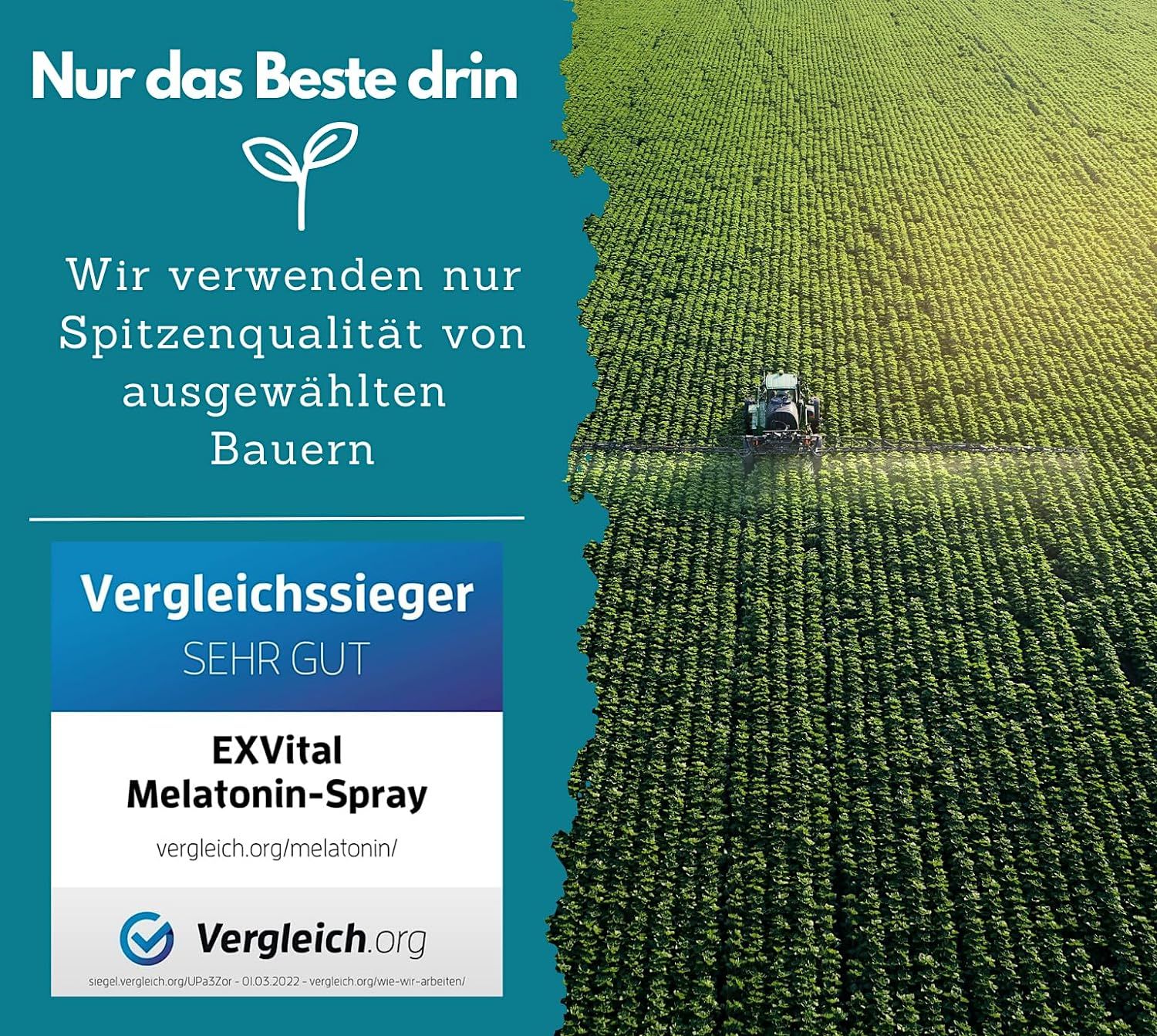 EXVital® Melatonin Schlafspray mit Lavendel- Extrakt und Vitamin B6, Sprühflasche