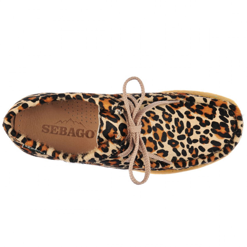 KOALA WILD LEOPARD-Mocassin en cuir pour femme
