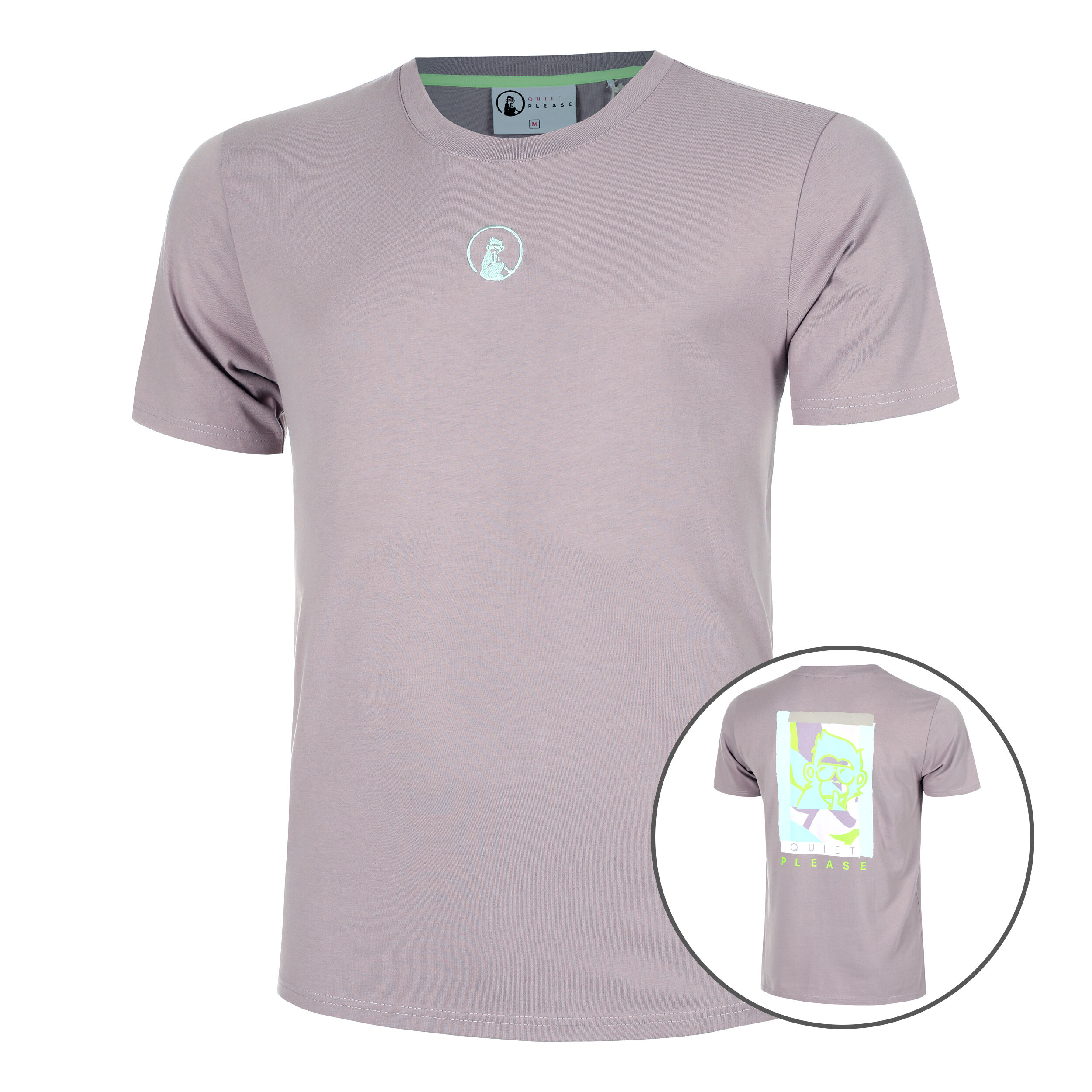 Quiet Please Mind Collage T-shirt Hommes - Violet , Multicouleur