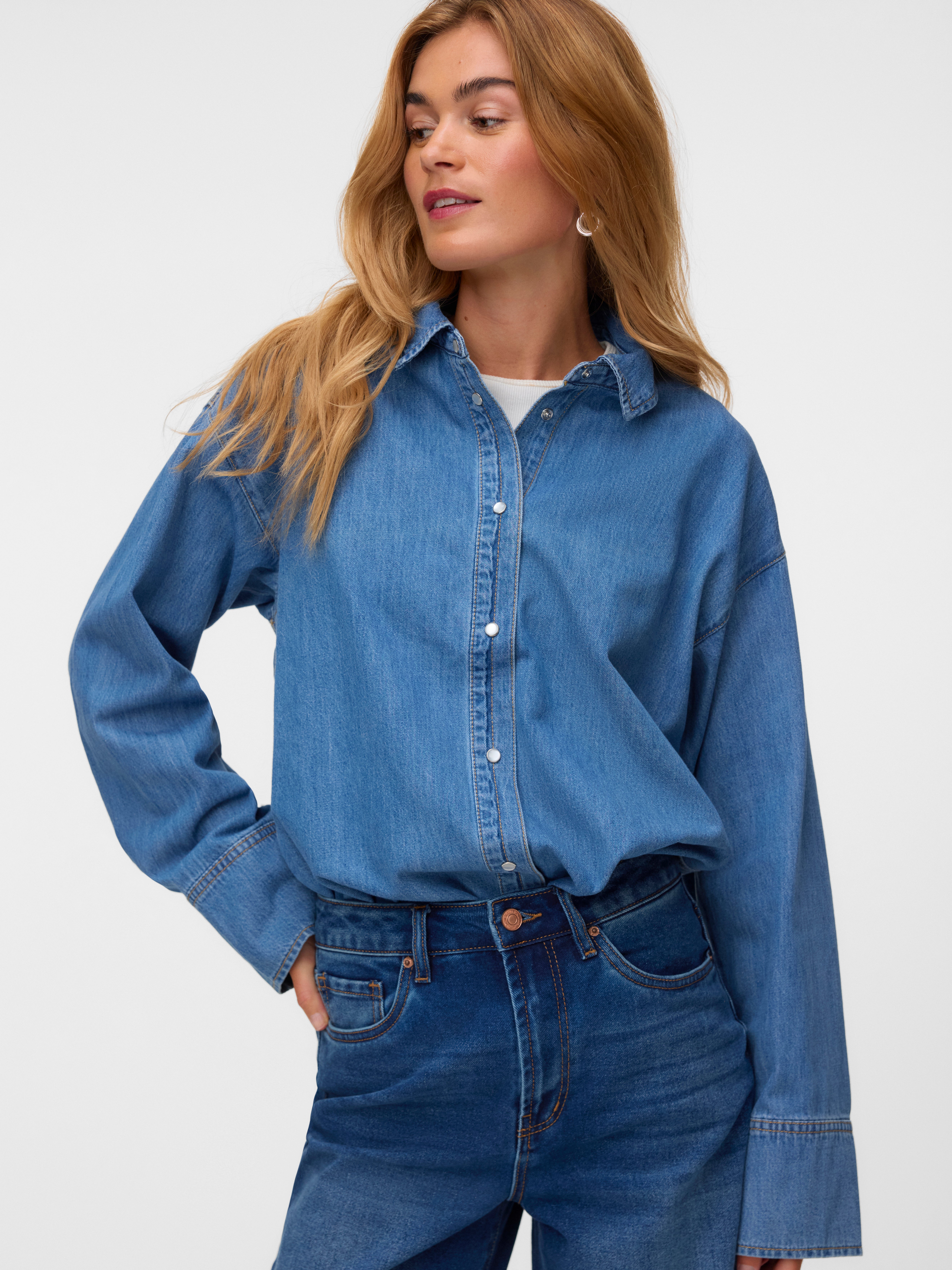 VMPAULA Denim overhemd