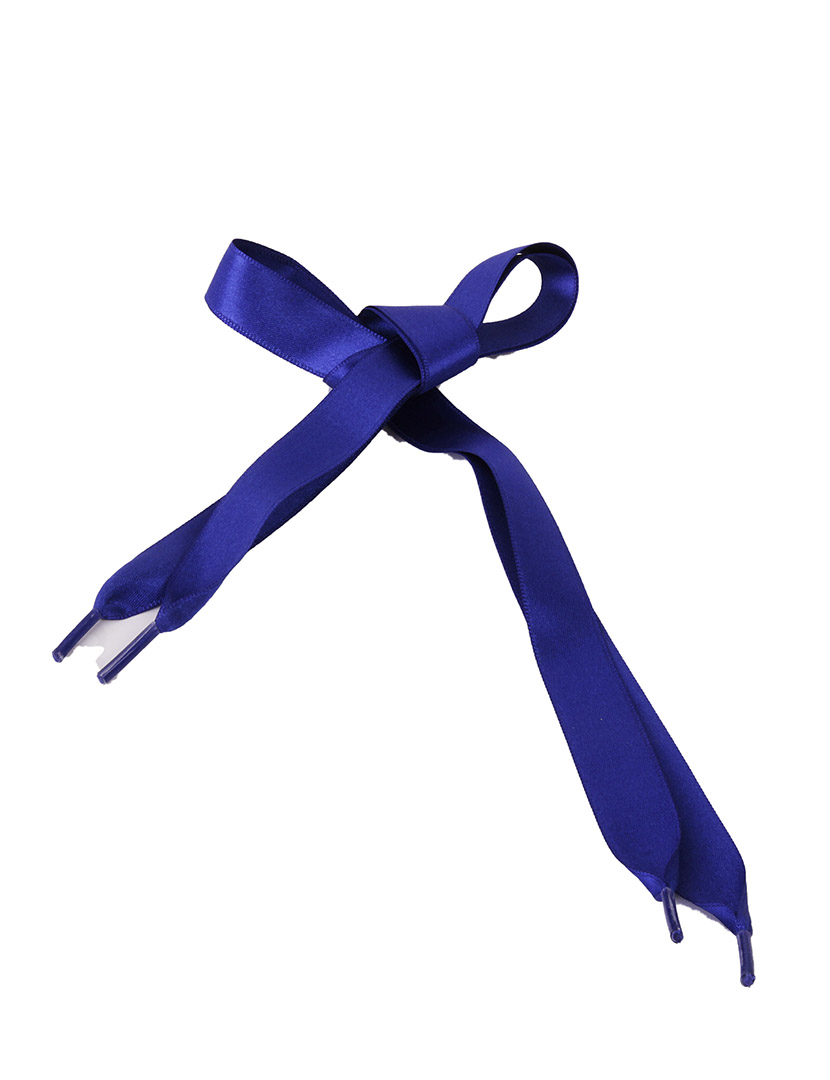 Childrens Satin Shoelaces Blue