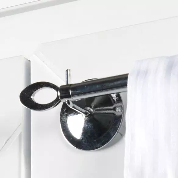 Lot de 2 supports adhésifs métal Chrome