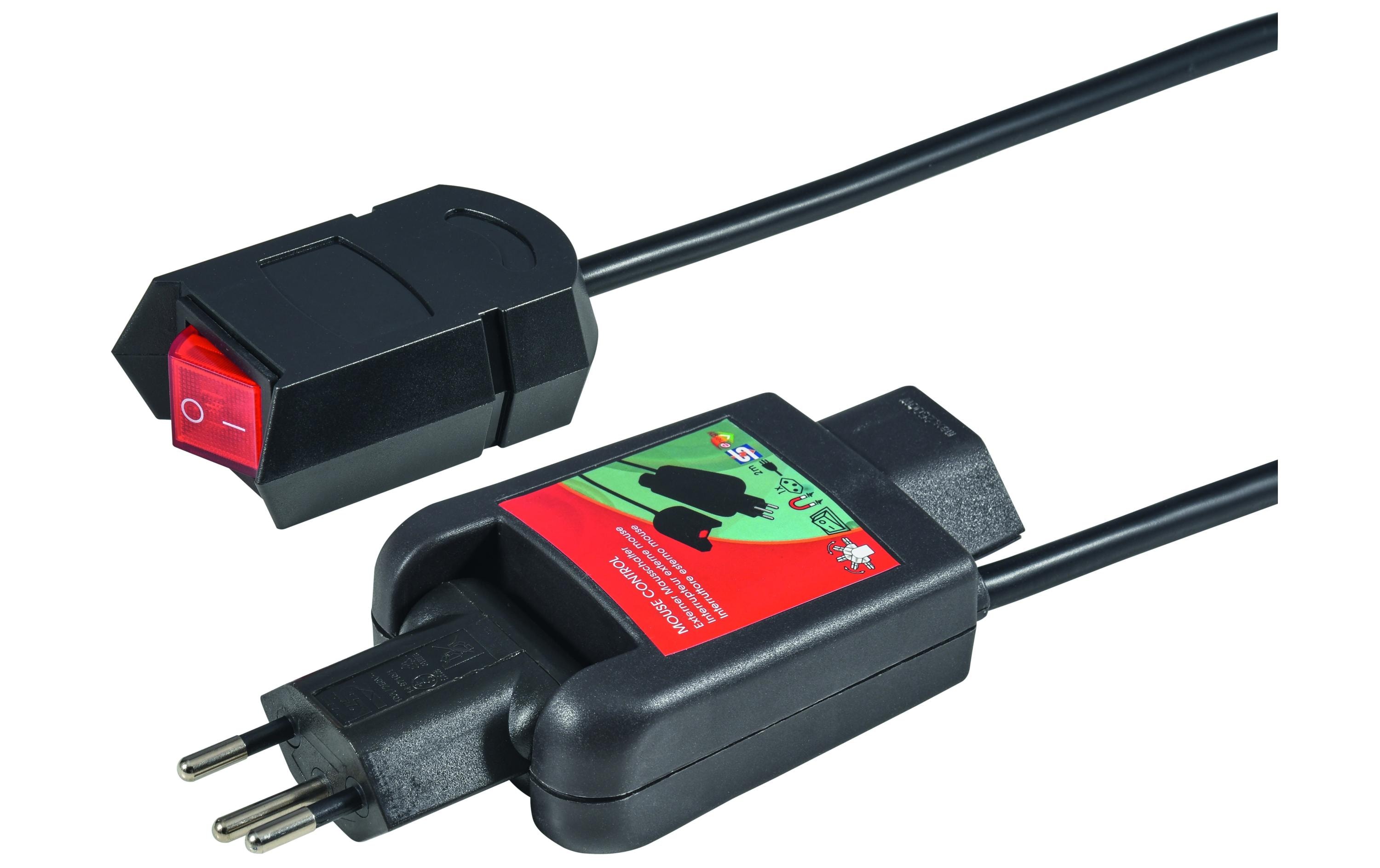 Schalt-Schlaufstecker 2 m 1Kippschalter und Schlaufstecker T12/T13